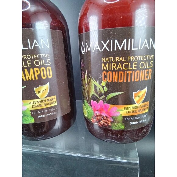 Maximilian Natural Protective Miracle Oils Shampoo & Conditioner Set 500ml Each - Picture 2 of 5